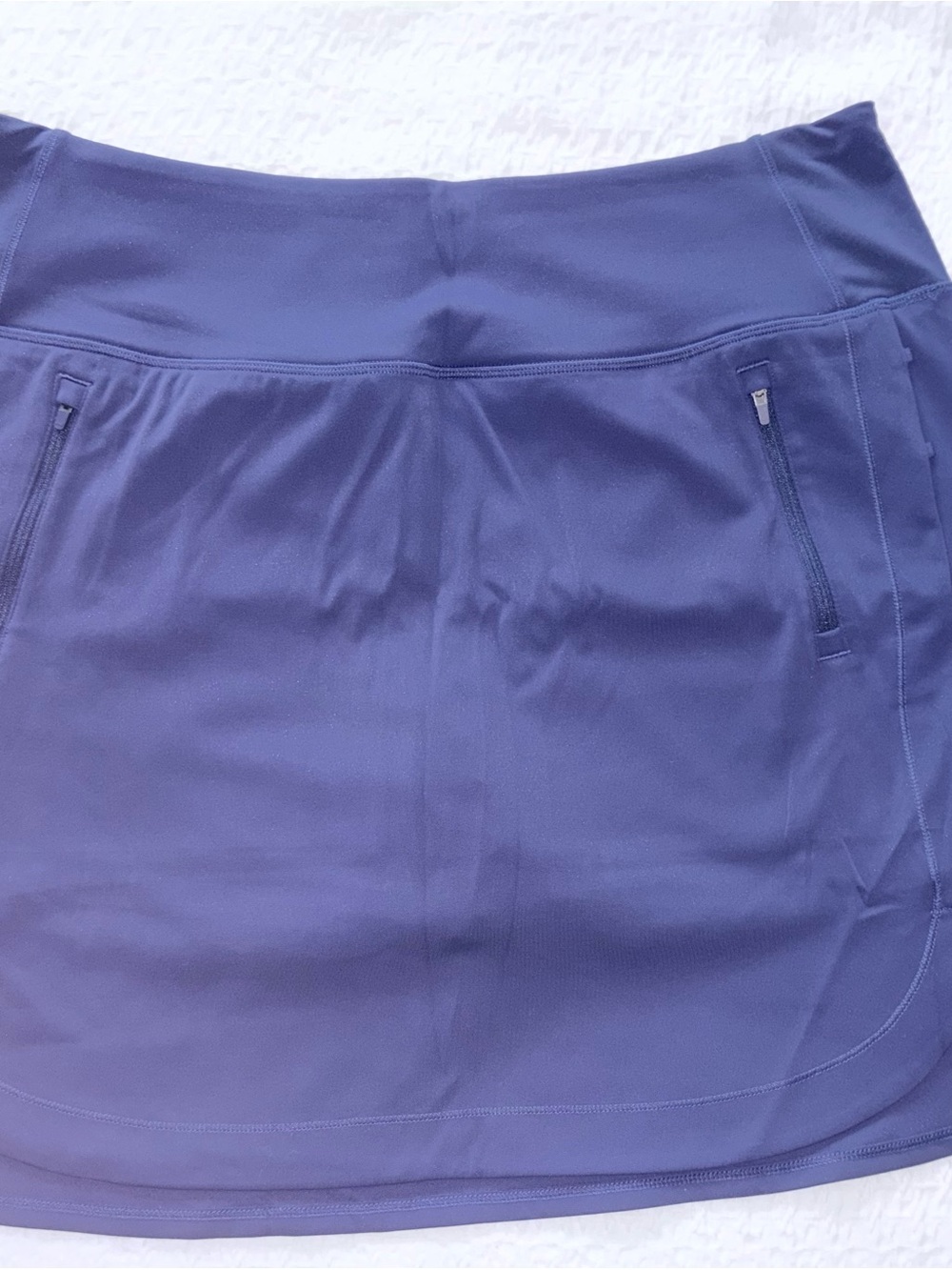 Athleta Navy Athletic Skort with Zipper Pockets